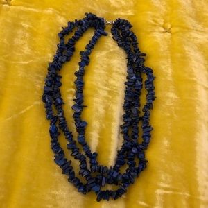 NWOT 3 Strand Lapis Necklace